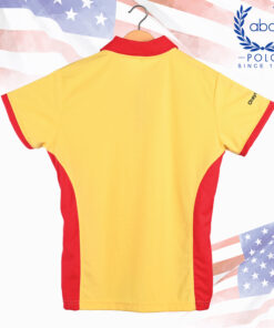 เสื้อโปโล สีเหลืองตัดต่อสีแดง ABCPOLO.COM