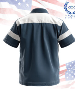 เสื้อช็อปช่างแขนสั้น ด้านหลังสีกรมตัดขาว แถบแขนสะท้อนแสงเพิ่มการมองเห็นขณะทำงาน ตัดเย็บด้วยผ้าเนื้อดี ใส่สบาย เหมาะกับเป็นยูนิฟอร์มในโรงงานหรือสถานประกอบการต่าง ๆ รับผลิตเสื้อช็อปคุณภาพสูง ไม่มีขั้นต่ำ