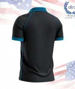เสื้อโปโลพนักงานสีดำตัดขอบฟ้าปกและแขนสั้น ดีไซน์ทันสมัยเหมาะสำหรับใช้เป็นเสื้อยูนิฟอร์ม ภาพที่ 2