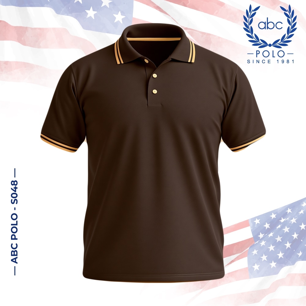 เสื้อโปโลพนักงาน สีน้ำตาลเข้ม S048