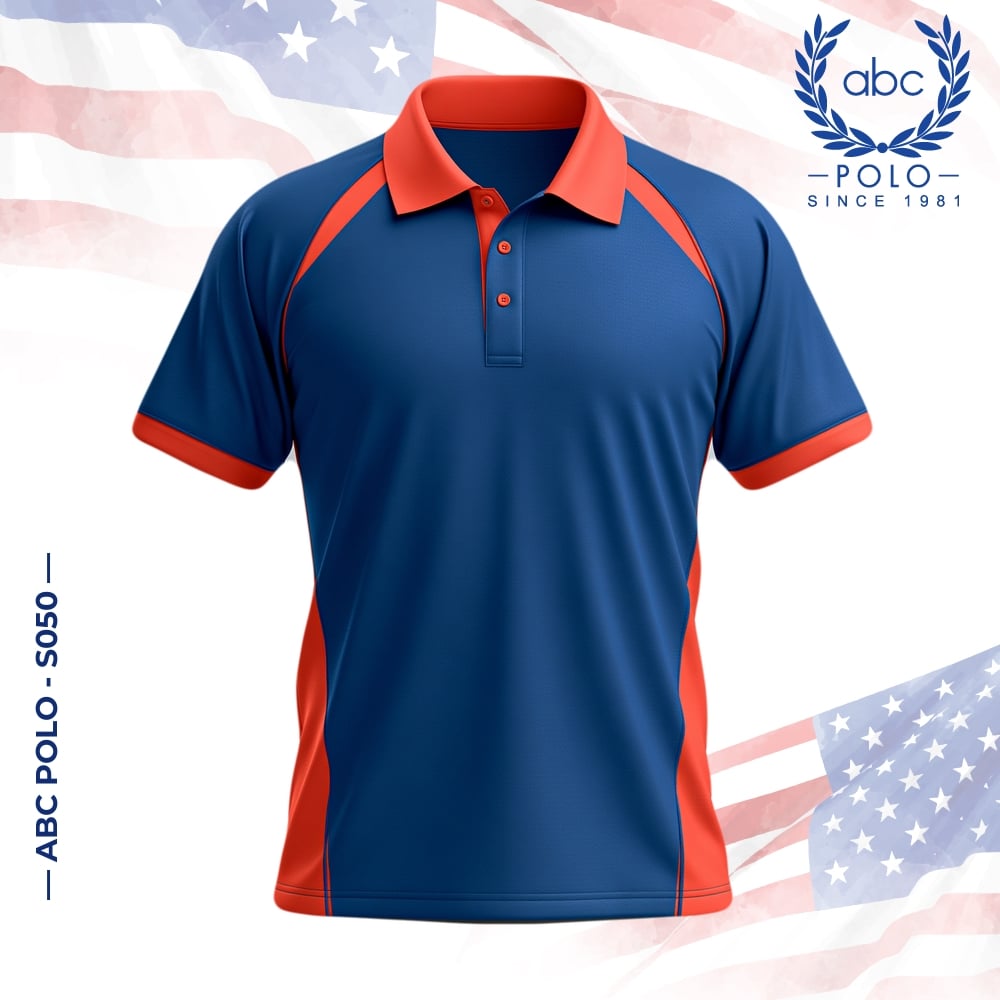 เสื้อโปโลพนักงาน สีน้ำเงิน S050