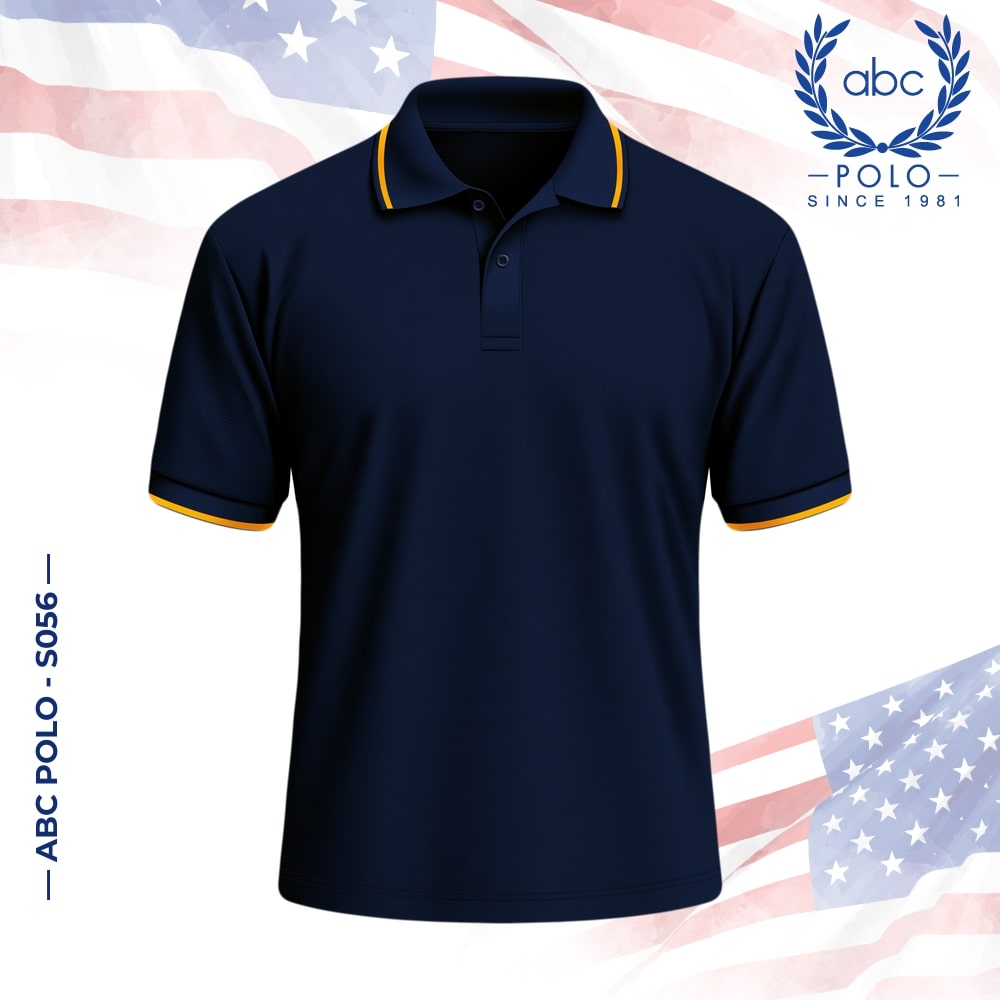 เสื้อโปโลพนักงาน สีน้ำเงิน S056